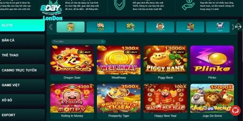 Những game nổi bật tại 8day
